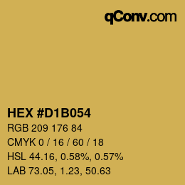 Color code: HEX #D1B054 | qconv.com
