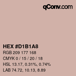 Color code: HEX #D1B1A8 | qconv.com