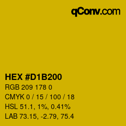 Color code: HEX #D1B200 | qconv.com
