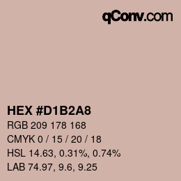 Código de color: HEX #D1B2A8 | qconv.com