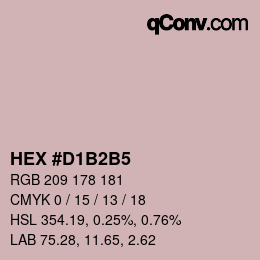 カラーコード: HEX #D1B2B5 | qconv.com