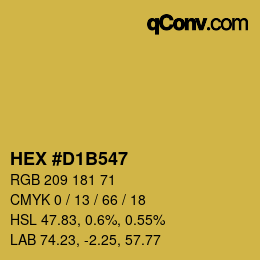 Color code: HEX #D1B547 | qconv.com