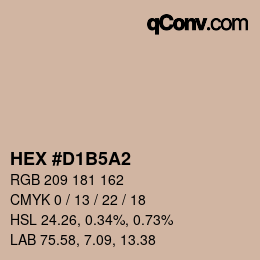 カラーコード: HEX #D1B5A2 | qconv.com