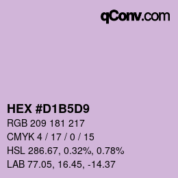 カラーコード: HEX #D1B5D9 | qconv.com