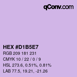 Color code: HEX #D1B5E7 | qconv.com