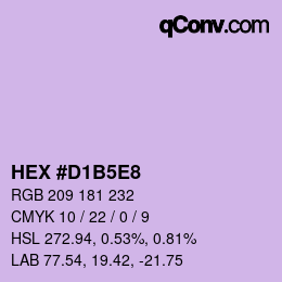 Farbcode: HEX #D1B5E8 | qconv.com
