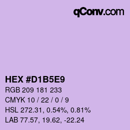 Farbcode: HEX #D1B5E9 | qconv.com