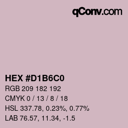 Color code: HEX #D1B6C0 | qconv.com
