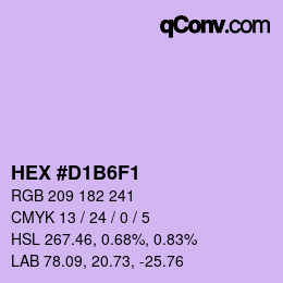 カラーコード: HEX #D1B6F1 | qconv.com