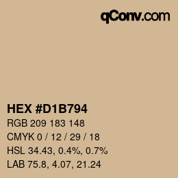 Color code: HEX #D1B794 | qconv.com