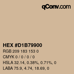 Color code: HEX #D1B79900 | qconv.com
