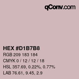 Color code: HEX #D1B7B8 | qconv.com