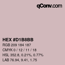Color code: HEX #D1B8BB | qconv.com
