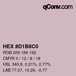 Color code: HEX #D1B8C0 | qconv.com