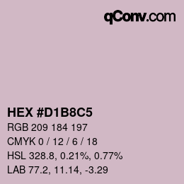 カラーコード: HEX #D1B8C5 | qconv.com