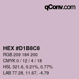 Color code: HEX #D1B8C8 | qconv.com