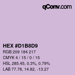 Color code: HEX #D1B8D9 | qconv.com