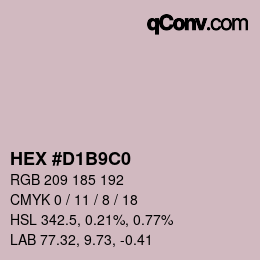 Color code: HEX #D1B9C0 | qconv.com