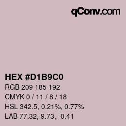 Code couleur: HEX #D1B9C0 | qconv.com