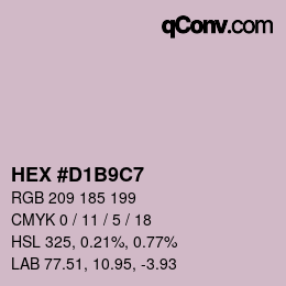 カラーコード: HEX #D1B9C7 | qconv.com