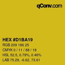 Color code: HEX #D1BA19 | qconv.com