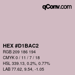 Color code: HEX #D1BAC2 | qconv.com