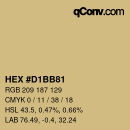 カラーコード: HEX #D1BB81 | qconv.com