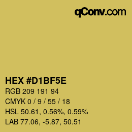 Color code: HEX #D1BF5E | qconv.com