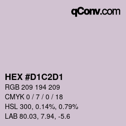 Código de color: HEX #D1C2D1 | qconv.com