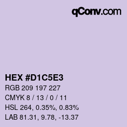 Color code: HEX #D1C5E3 | qconv.com