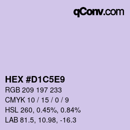 Color code: HEX #D1C5E9 | qconv.com