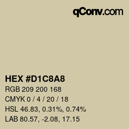 カラーコード: HEX #D1C8A8 | qconv.com