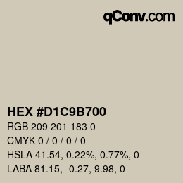 Color code: HEX #D1C9B700 | qconv.com