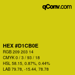 Color code: HEX #D1CB0E | qconv.com