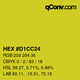 Color code: HEX #D1CC24 | qconv.com