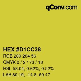 Color code: HEX #D1CC38 | qconv.com