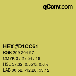 Color code: HEX #D1CC61 | qconv.com