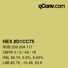 Color code: HEX #D1CC75 | qconv.com