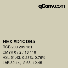 Color code: HEX #D1CDB5 | qconv.com