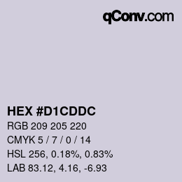 Color code: HEX #D1CDDC | qconv.com