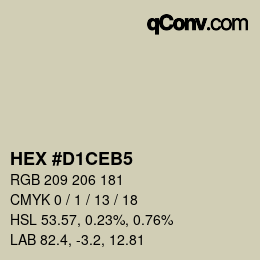 Color code: HEX #D1CEB5 | qconv.com