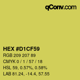 Color code: HEX #D1CF59 | qconv.com