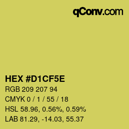 Farbcode: HEX #D1CF5E | qconv.com