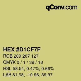 Color code: HEX #D1CF7F | qconv.com