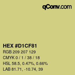 Color code: HEX #D1CF81 | qconv.com