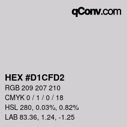 Color code: HEX #D1CFD2 | qconv.com