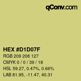 Color code: HEX #D1D07F | qconv.com