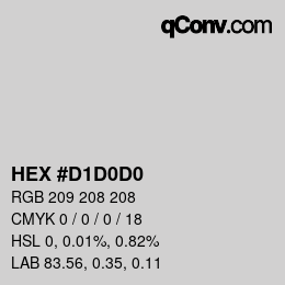 Color code: HEX #D1D0D0 | qconv.com