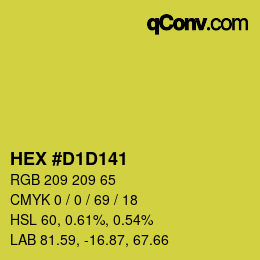 Color code: HEX #D1D141 | qconv.com