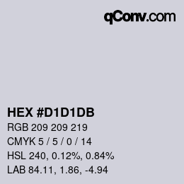 Color code: HEX #D1D1DB | qconv.com